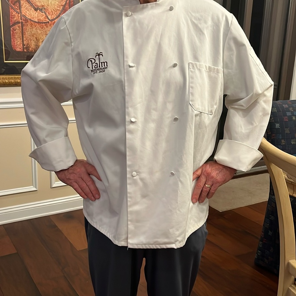 Palm chef jacket! Fun conversation piece.Great condition/ never used to cook - Picture 1 of 5